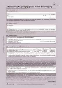 RNK Arbeitsvertrag DIN A4 SD 2x2 Bl geringfügig-/Teilzeit-Beschäftigte