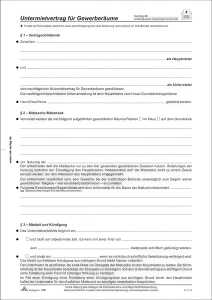 RNK Untermietvertrag DIN A4 4Bl für Gewerberäume