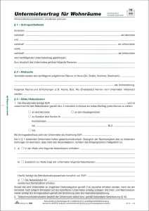 RNK Untermietvertrag DIN A4 4002871052009