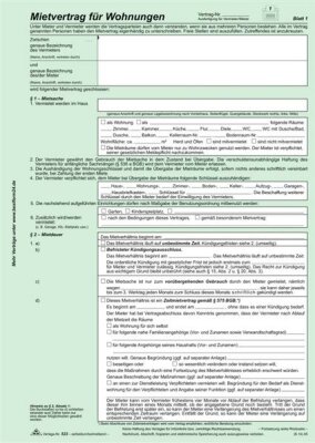 RNK Mietverträge, A4, Universal-Mietvertrag für Wohnungen - SD