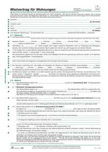 RNK Mietvertrag Wohnung DIN A4 8 Seiten 10St