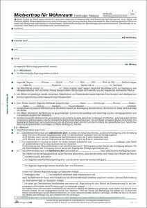 RNK Mietvertrag Hamburger Fassung DIN A4 12 Seiten