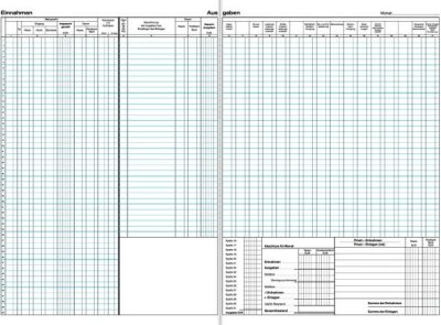 RNK Mietverträge, 260x380mm, Hauskontobuch mit Mieterregister und Miethöhe