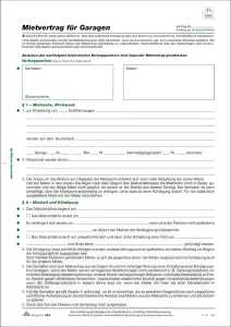 RNK Mietvertrag Garagen u. Kfz-Stellpl. DIN A4 4S