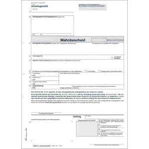 RNK Mahnbescheid Arbeitsgericht SD DIN A4