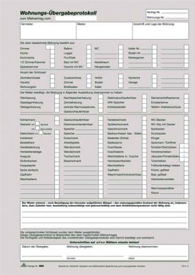RNK Mietverträge, A4, Wohnungs-Übergabeprotokoll - SD