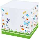 RNK Notizklotz Schmetterlinge weiß 900Bl 92x92x92mm