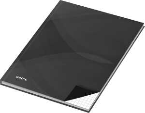 RNK Kladde notes carbon black A4 kariert 96Bl