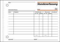 SIGEL ST615 Stundenerfassung - A6 quer - 1x 50 Blatt - mit Blaupapier -