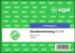SIGEL Stundenerfassung - A6 quer - 1x 50 Blatt - mit...