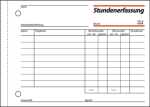 SIGEL Stundenerfassung - A6 quer - 1x 50 Blatt - mit...