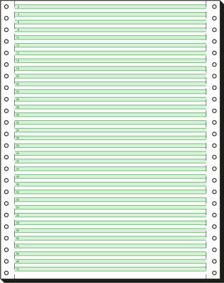 SIGEL 12247 DIN-Computerpapier - grüne Lesestreifen 1/6" - 12 " x 240 mm (A4 hoch) - 60 g/m² - 1x 2000 Blatt