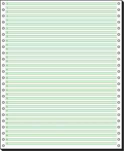 Computerpapier grüne Lesestreifen 1/6" 12 " x 250 mm (A4 hoch) 2000 Bl