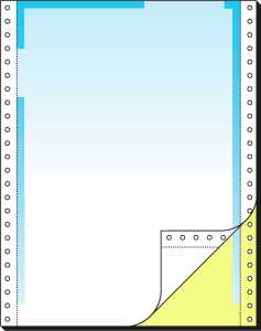 Computer-Briefbogen - Farbverlauf - blau - 12 " x 240 mm 2x 500 Blatt