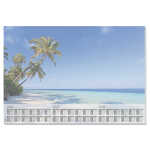 Papier-Schreibunterlage - Palmenstrand blau - ca. A2 30 Blatt
