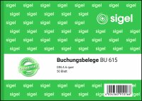 SIGEL BU615 Buchungsbelege - A6 quer - 1x 50 Blatt - 50...