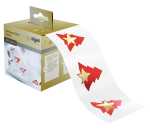 Weihnachts-Sticker 200 - 32 x 32 mm - Red Trees - rot