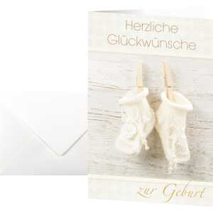 SIGEL Faltkarte Glückwunschkarte 220g/m² farbig Baby 10 St./Pack.