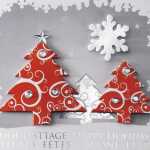 Weihnachts-Karten - Weihnachtsbaum - silber - A6 10 Karten + Umschläge