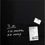 SIGEL GL110 Glas-Magnettafel Artverum - schwarz - 48 x 48...