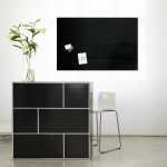 Glas-Whiteboard Artverum - schwarz - 100 x 65 x 1,50 cm