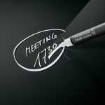 Glas-Whiteboard Artverum - schwarz - 100 x 65 x 1,50 cm