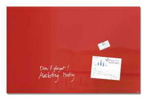 Glas-Whiteboard Artverum - rot - 100 x 65 x 1,50 cm