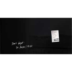 SIGEL GL145 Glas-Magnettafel Artverum - schwarz - 91 x 46 x 1,50 cm