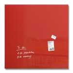 Glas-Whiteboard Artverum - rot - 100 x 100 x 1,80 cm