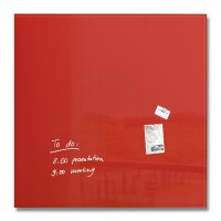 SIGEL GL202 Glas-Whiteboard Artverum - rot - 100 x 100 x...