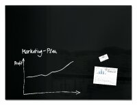 SIGEL GL210 Glas-Whiteboard Artverum - schwarz - 120 x 90...