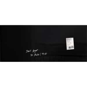 Glas-Whiteboard Artverum - schwarz - 130 x 55 x 1,50 cm