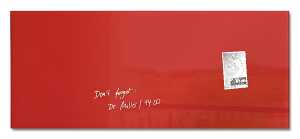 Glas-Whiteboard Artverum - rot - 130 x 55 x 1,50 cm