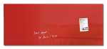 Glas-Whiteboard Artverum - rot - 130 x 55 x 1,50 cm