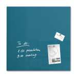 SIGEL GL252 Glas-Magnettafel Artverum - petrolblau - 48 x 48 x 1,50 cm