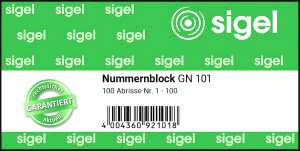 Nummernblock gelb/rosa/weiß/grün/blau 100 Blatt Pro Farbe 6 Blocks i