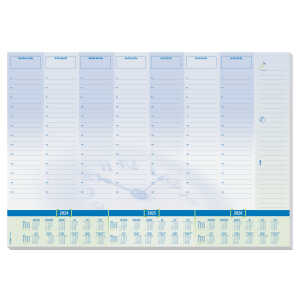Papier-Schreibunterlage - Uhr - Nein - blau - ca. A2 30 Blatt