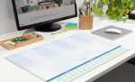 Papier-Schreibunterlage - Uhr - Nein - blau - ca. A2 30 Blatt