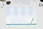 Papier-Schreibunterlage - Uhr - Nein - blau - ca. A2 30 Blatt