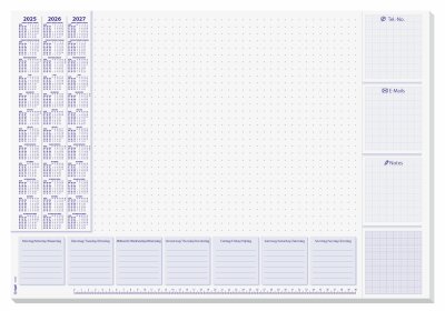 SIGEL HO355 Papier-Schreibunterlage - Wochenplan - Nein - flieder - ca. A2 - DE/EN/NL - 30 Blatt - FSC-zertifiziert