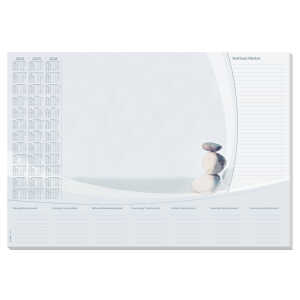 Papier-Schreibunterlage - Steine grau/beige - ca. A2 30 Blatt