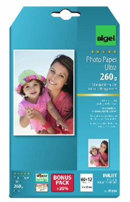 SIGEL IP656 Inkjet Fotopapier - 72 Blatt - hochglänzend - weiß - 260 g/m²