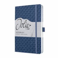 SIGEL JN101 Notizbuch Jolie - indigo blue - liniert - 80 g/m² - ca. A5 - dunkelblau - Hardcover - 174 Seiten - FSC-zertifiziert