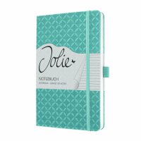 SIGEL JN103 Notizbuch Jolie - aqua green - liniert - 80 g/m² - ca. A5 - petrolgrün - Hardcover - 174 Seiten - FSC-zertifiziert