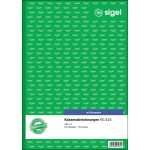 SIGEL Kassenabrechnungen A4 2x 50 Blatt mit Blaupapier 50...