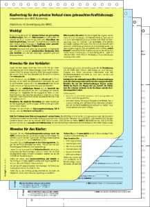 Kaufvertrag - A4 - 2x 0 Blatt - Käufer und Verkäufer, 1 Satz