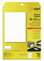 SIGEL LA101 Universal-Etiketten - weiß - 38 x 21,2...