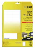 SIGEL LA140 Universal-Etiketten - weiß - 97 x 42,3...