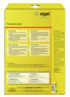 SIGEL LA181 Universal-Etiketten - weiß - 210 x 297 mm - 70 g/m² - 25 Etiketten = 25 Blatt