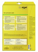 SIGEL LA230 Etiketten - weiß - wiederablösbar - 210 x 297 mm - 70 g/m² - 25 Etiketten = 25 Blatt